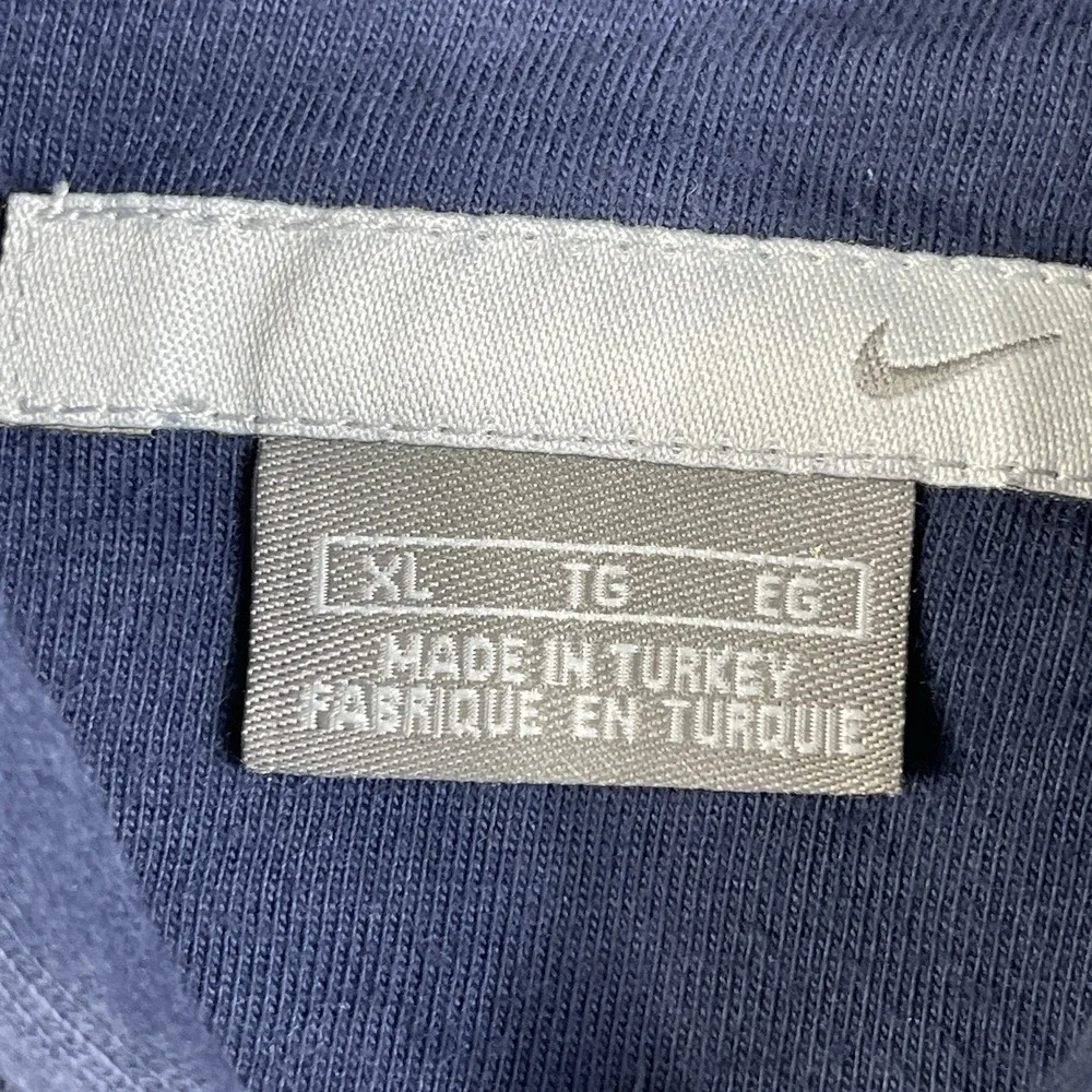 Nike Hoodie Mens XL Blue Vintage 90s Swoosh Boxy‎ Made In Turkey Sweatshirt